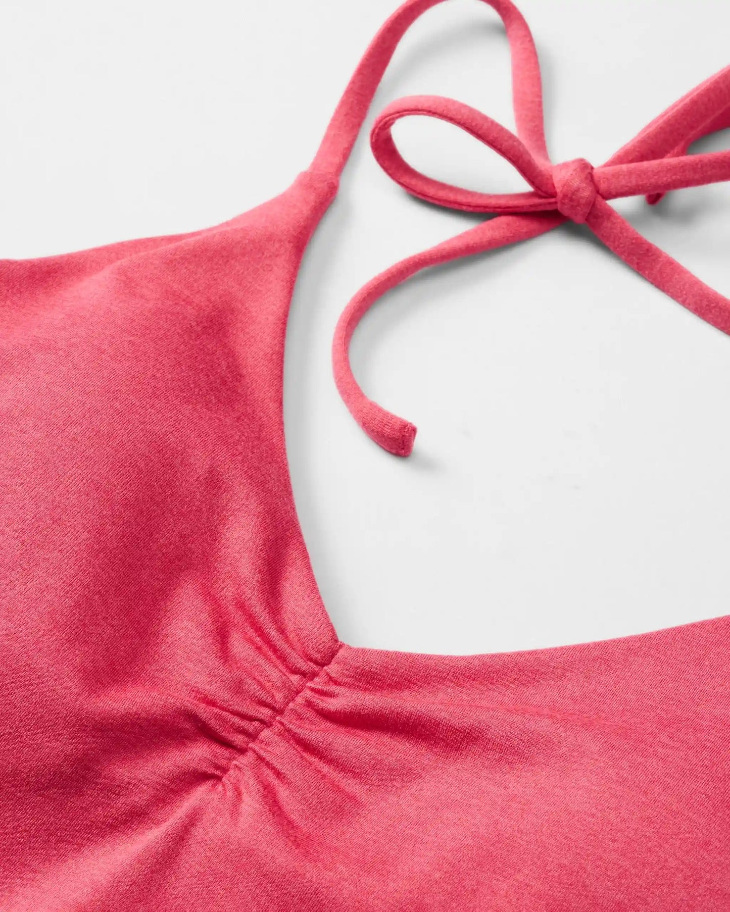 Halo Halter Ruched Top | Sunset Pink Heather