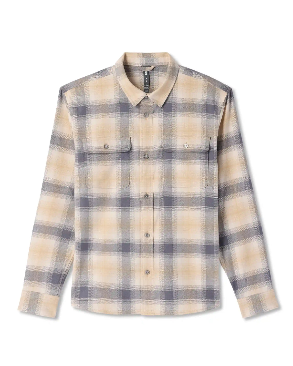 Long Sleeve Flannel Button Down Shirt | Cavern Grey