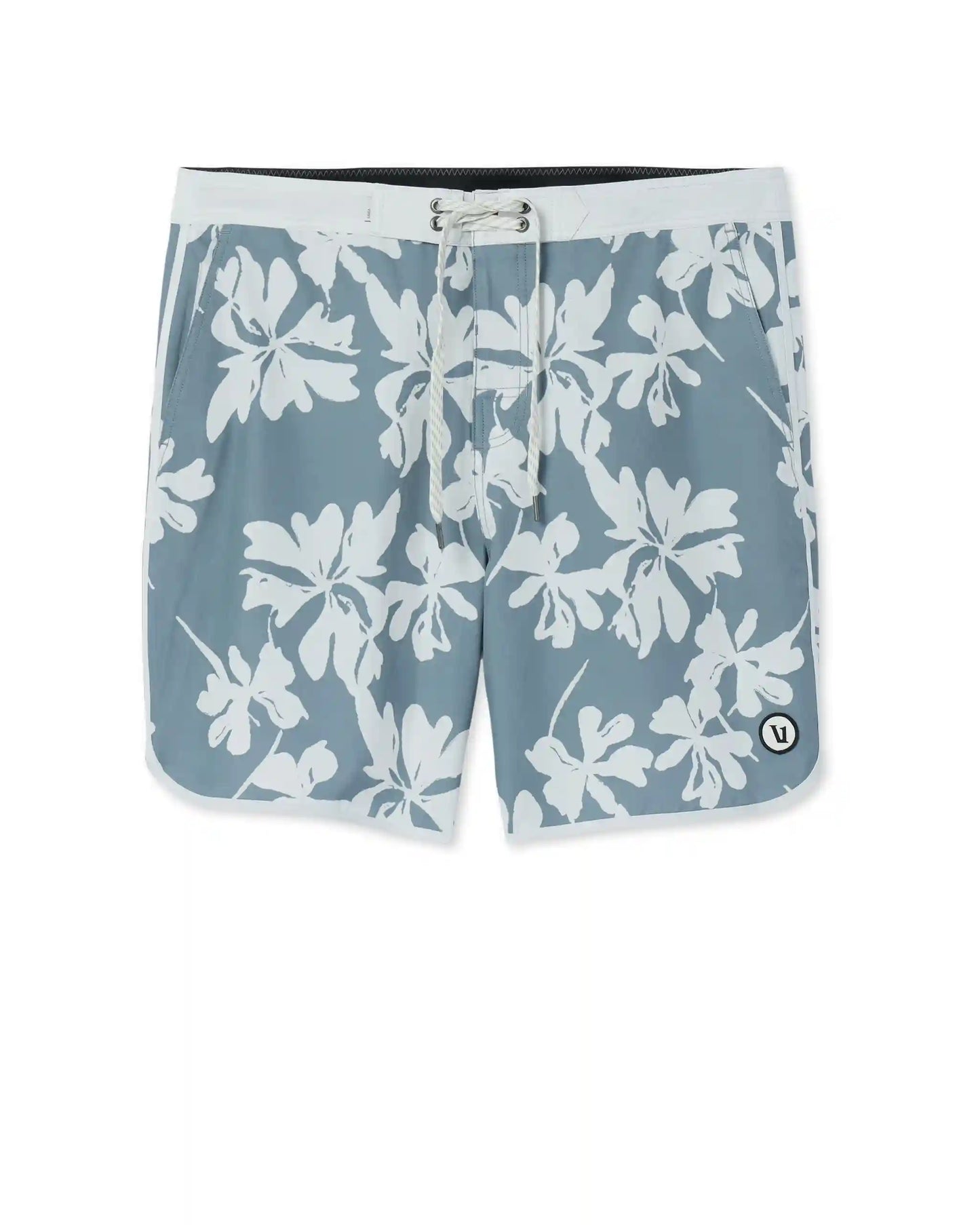 Cruise Boardshort | Dusty Blue Plumeria