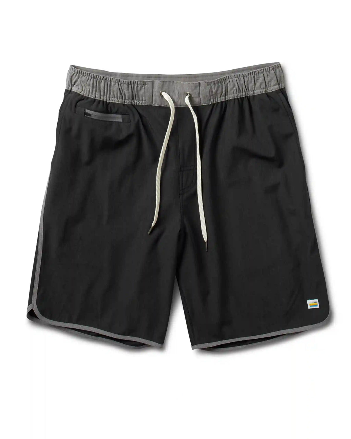 Banks Short Unlined 7" | Black Linen Texture