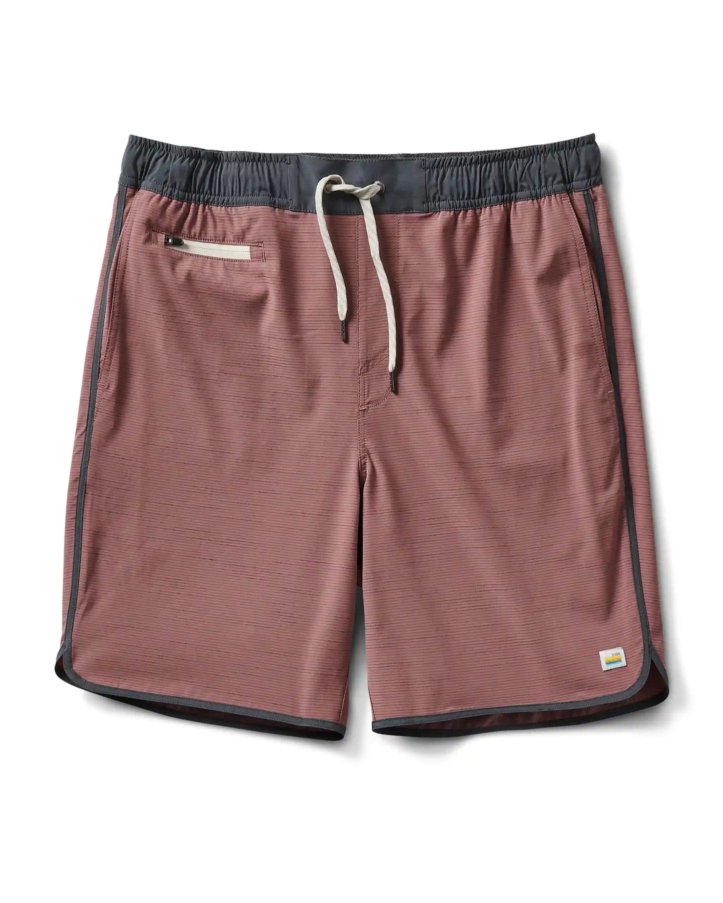 Banks Short Unlined 7" | Marsala Slub Stripe