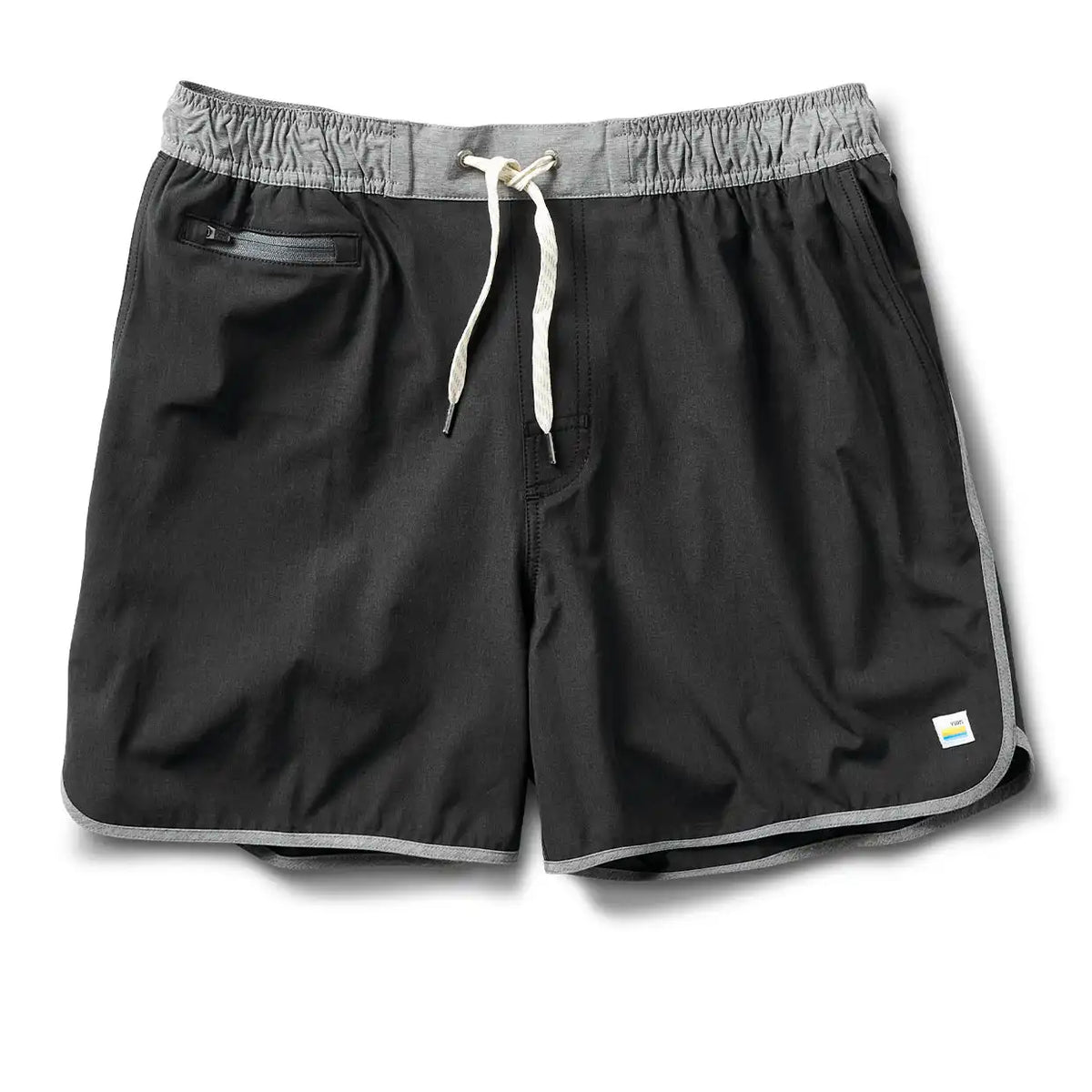 Banks Short Unlined 5" | Black Linen Texture