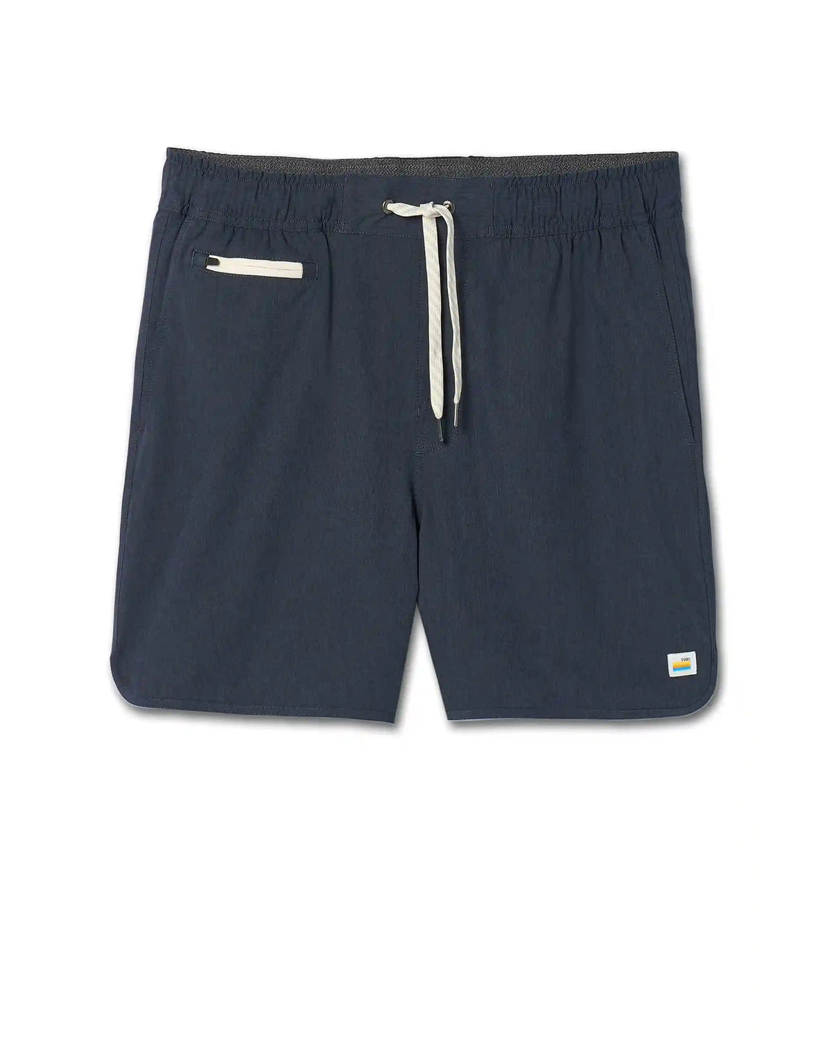 Banks Short Unlined 5" | Navy Linen Texture