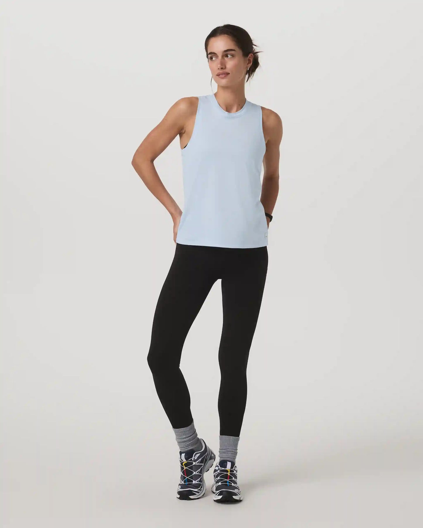 Energy Top Long | Soft Sky Heather