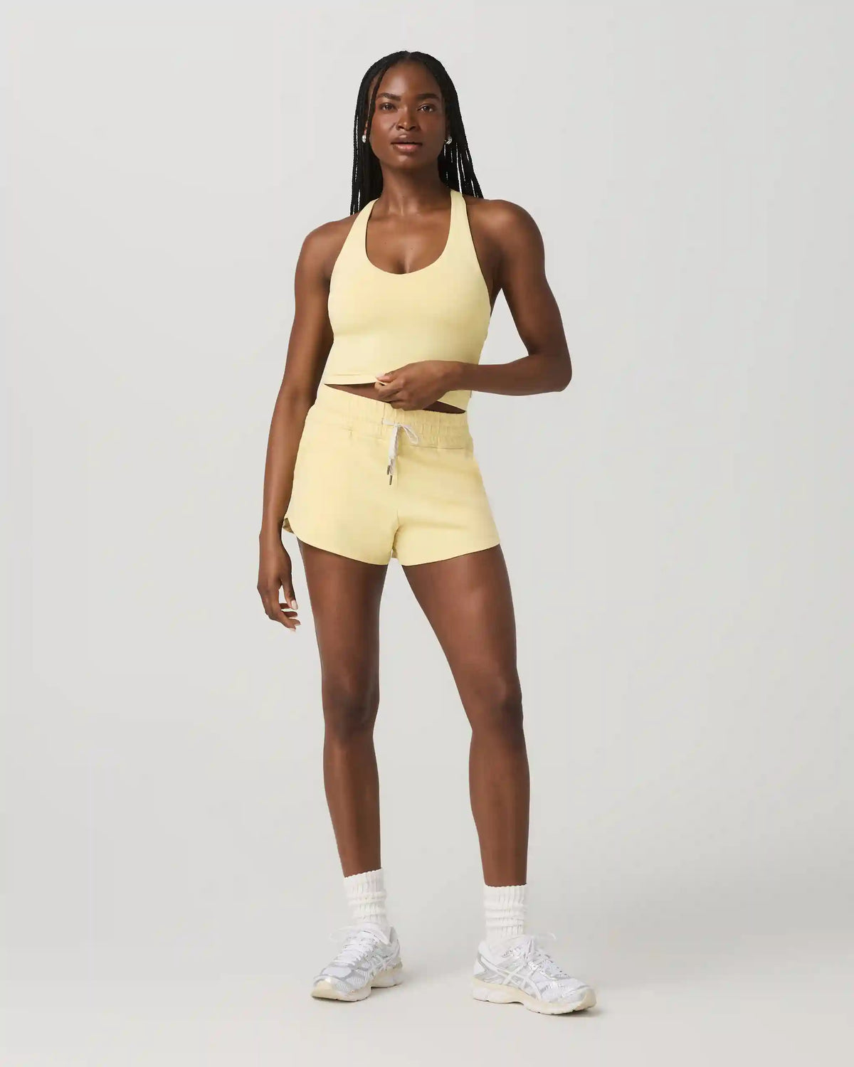 Halo Performance Crop 2.0 | Lemon Snap Heather