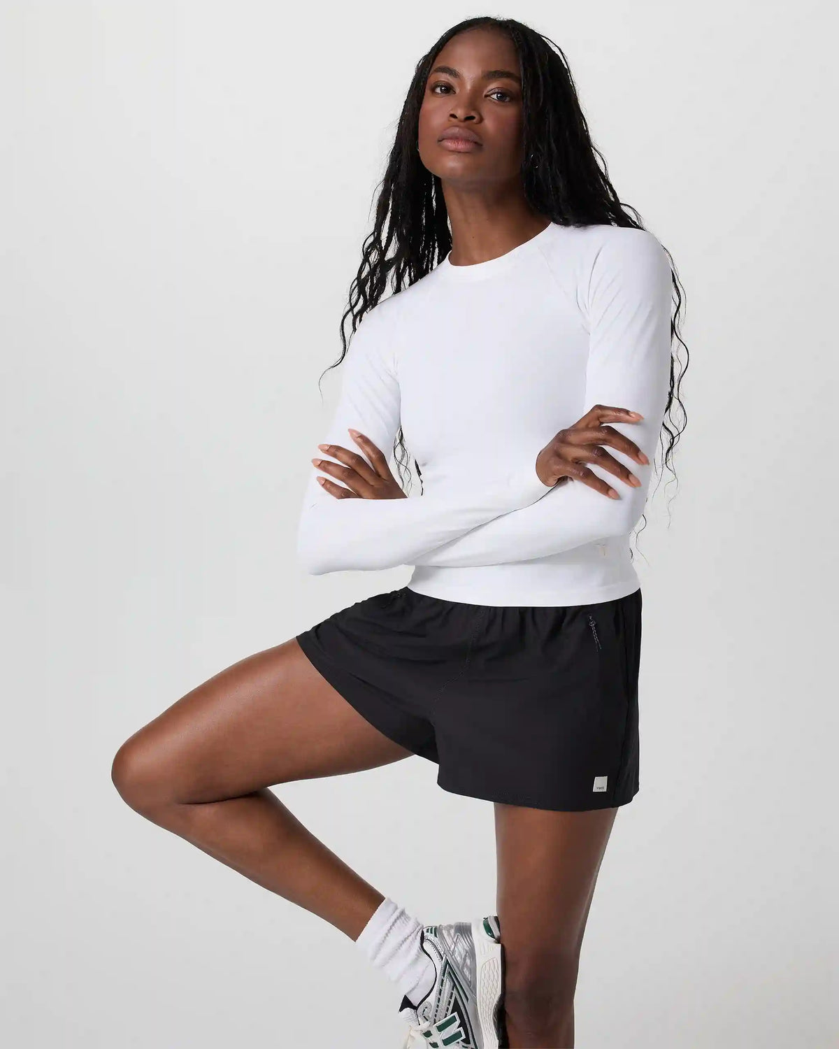 Long Sleeve Surge Seamless Tee | White