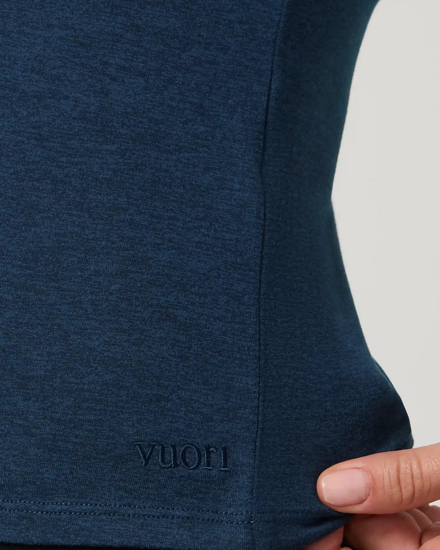 Halo Essential Scoop Tank Long | Blue Coast Heather