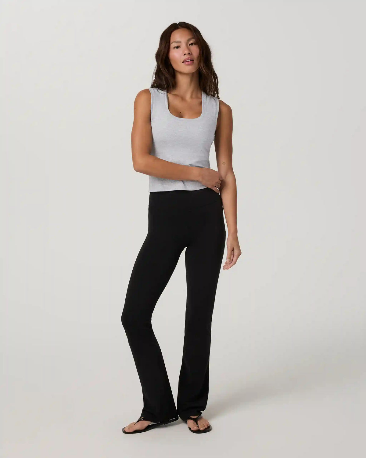 Halo Essential Scoop Tank | Pale Grey Heather
