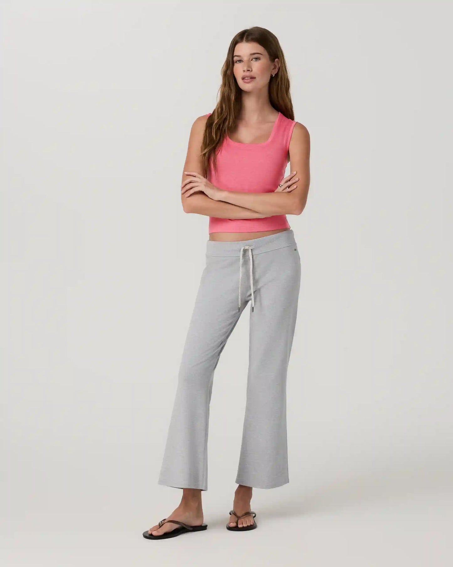 Halo Essential Scoop Tank | Sunset Pink Heather