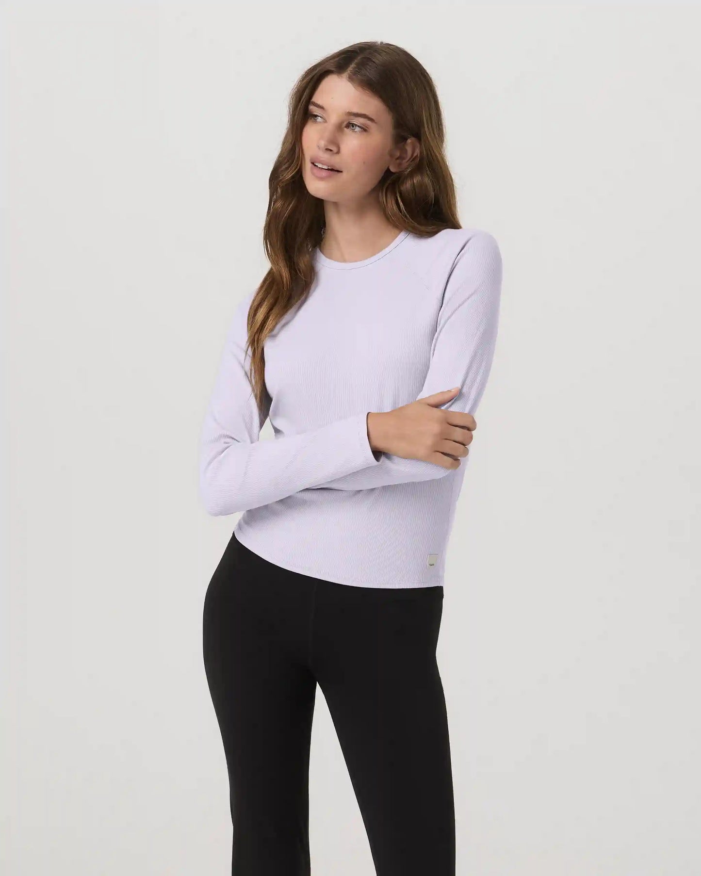 Long Sleeve Pose Crew | Lavender Ice