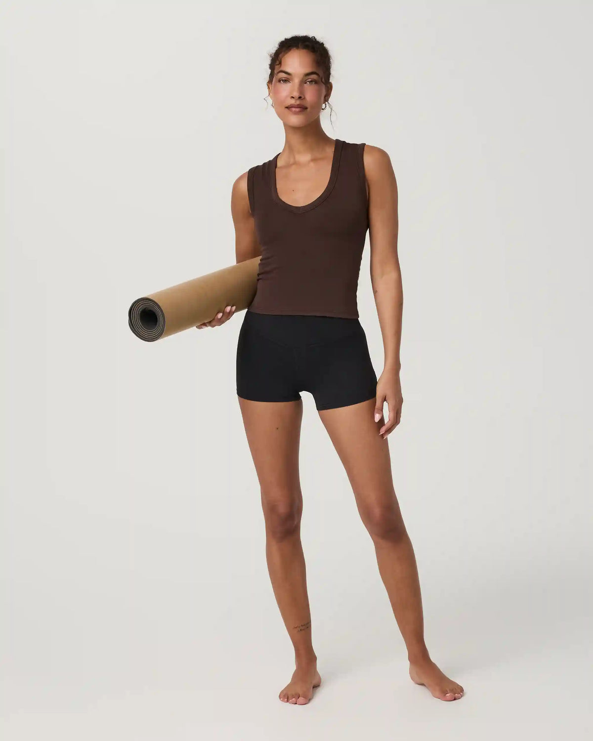 Everyday Cotton Stretch Tank | French Roast