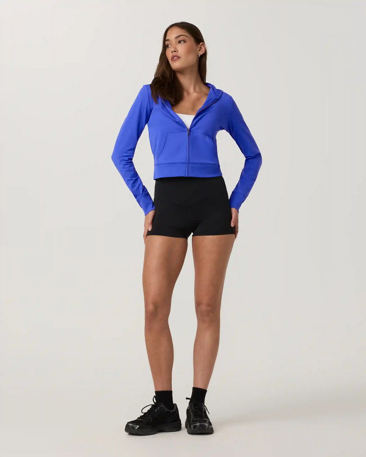 Halo Mini Full Zip Hoodie | Electric Blue