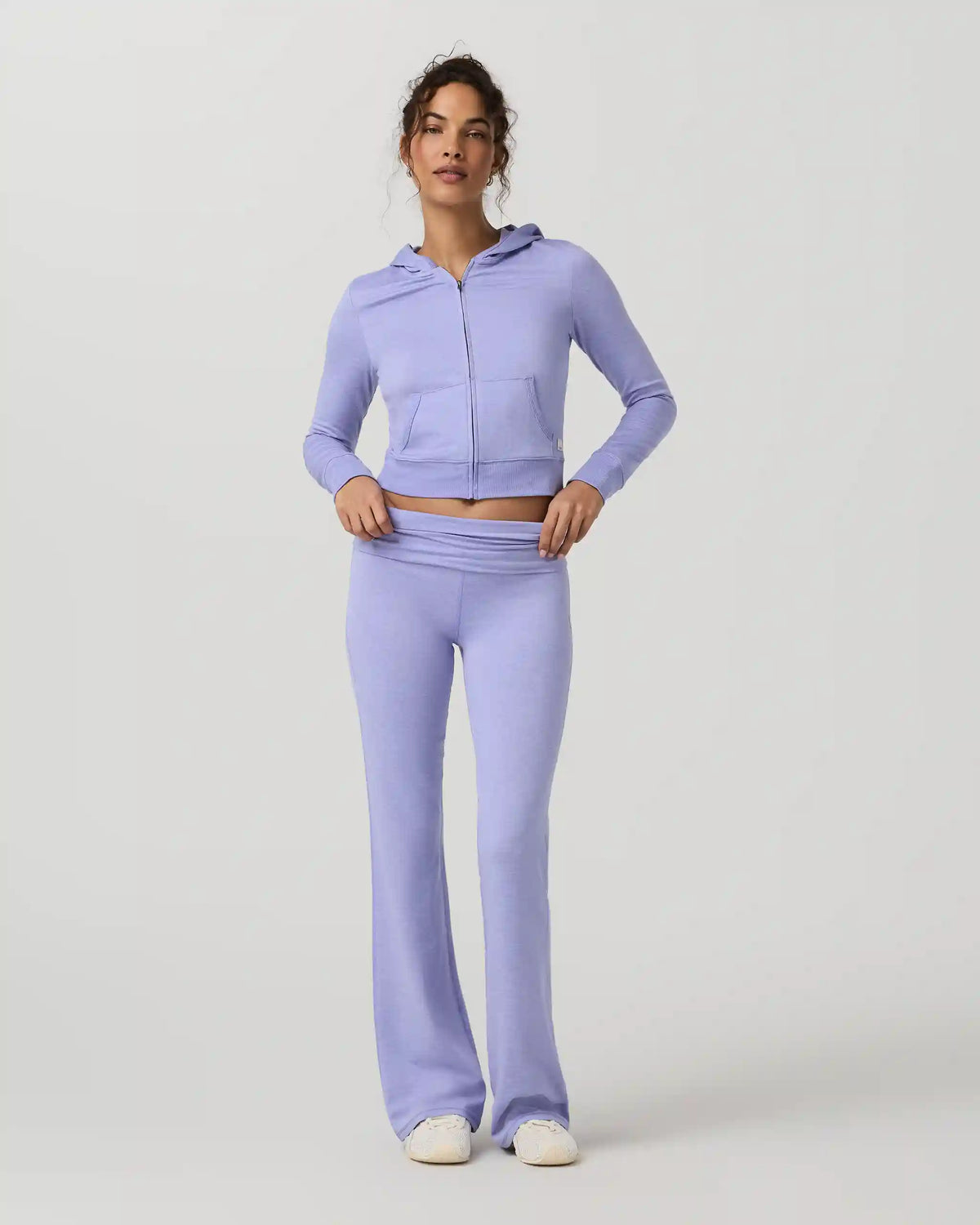 Halo Mini Full Zip Hoodie | Hyacinth Heather
