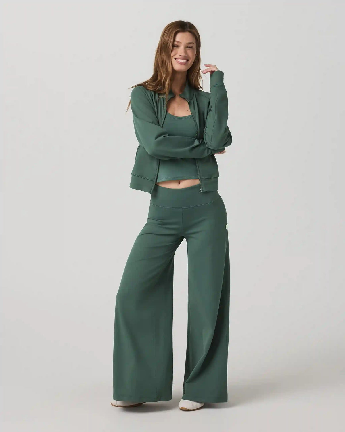 Halo Mini Track Jacket | Agate Green
