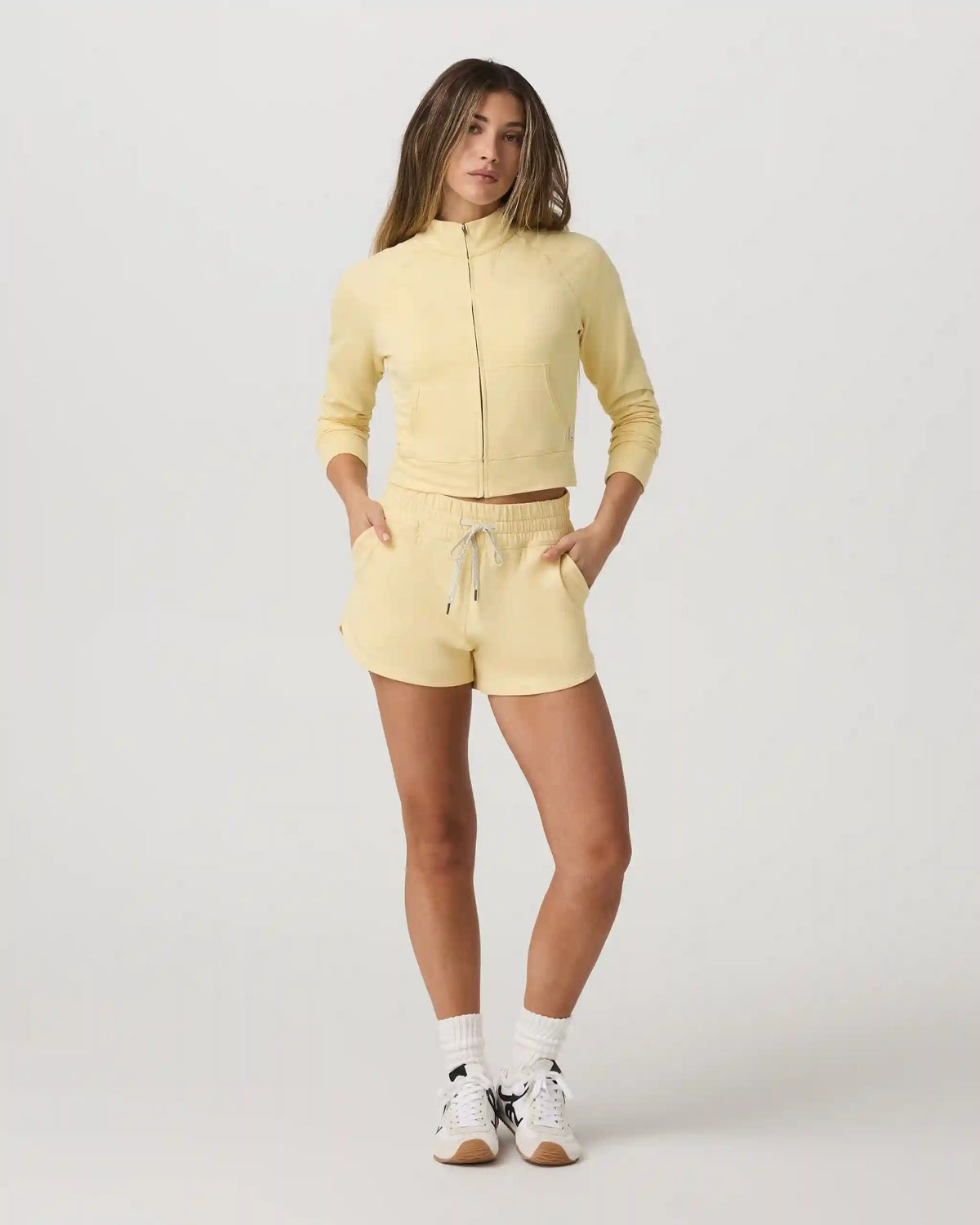 Halo Mini Track Jacket | Lemon Snap Heather