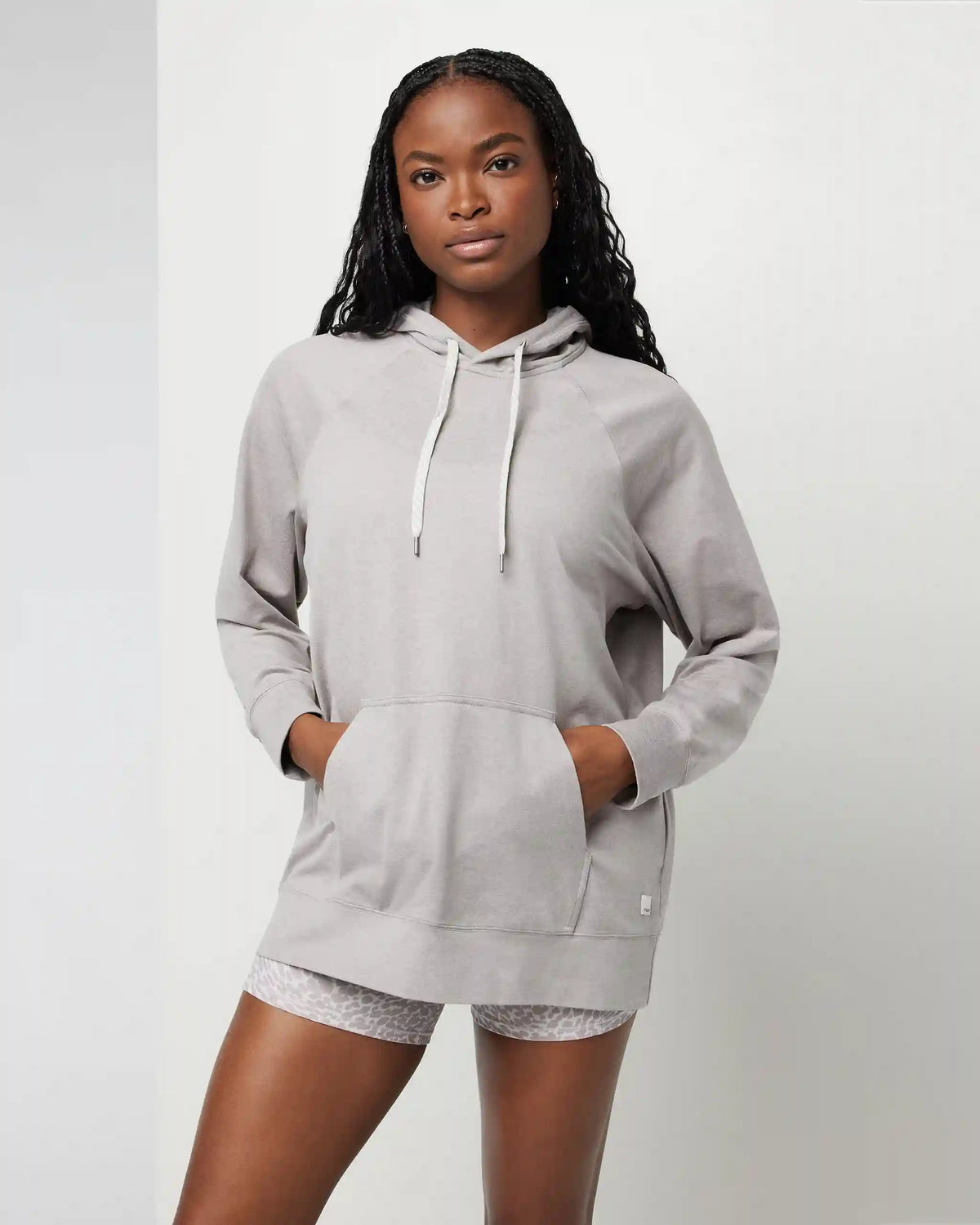 Halo Oversized Hoodie | Soft Pewter Heather