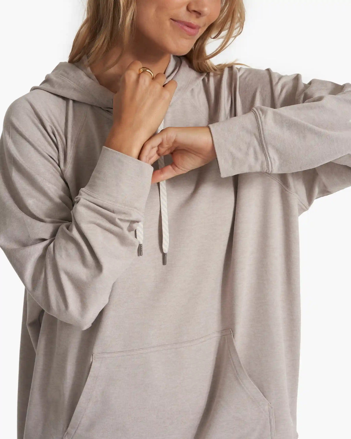 Halo Oversized Hoodie | Oyster Heather