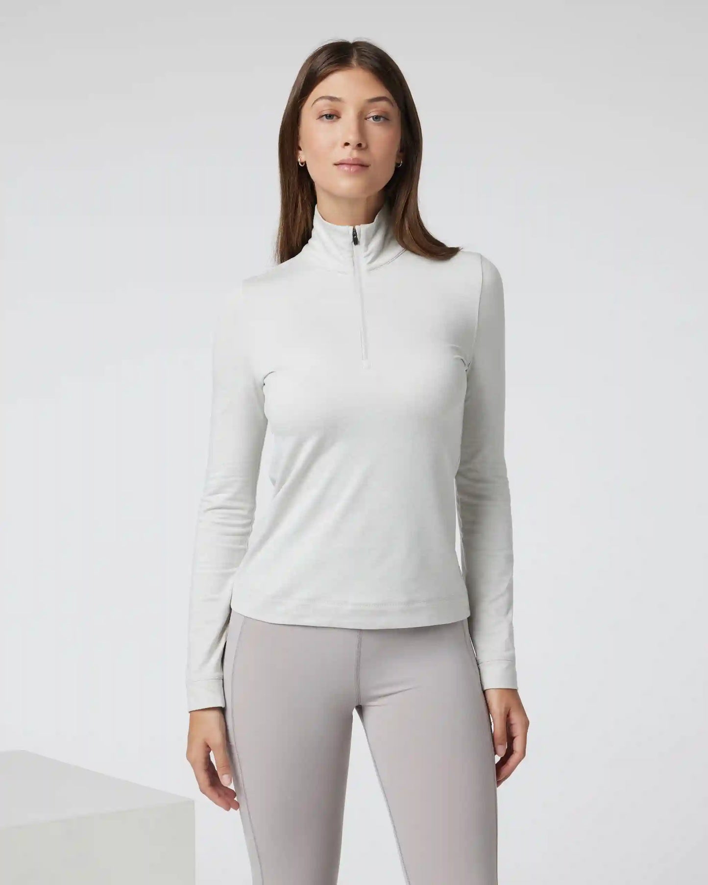 Halo Essential Half Zip | Salt Heather