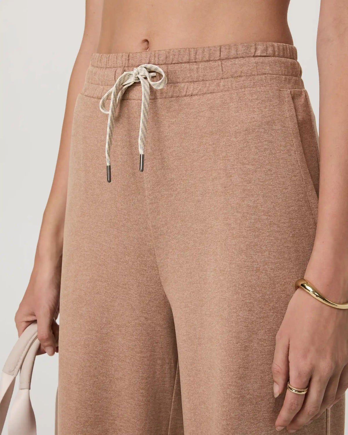Halo Essential Wideleg Pant - Short | Nutmeg Heather