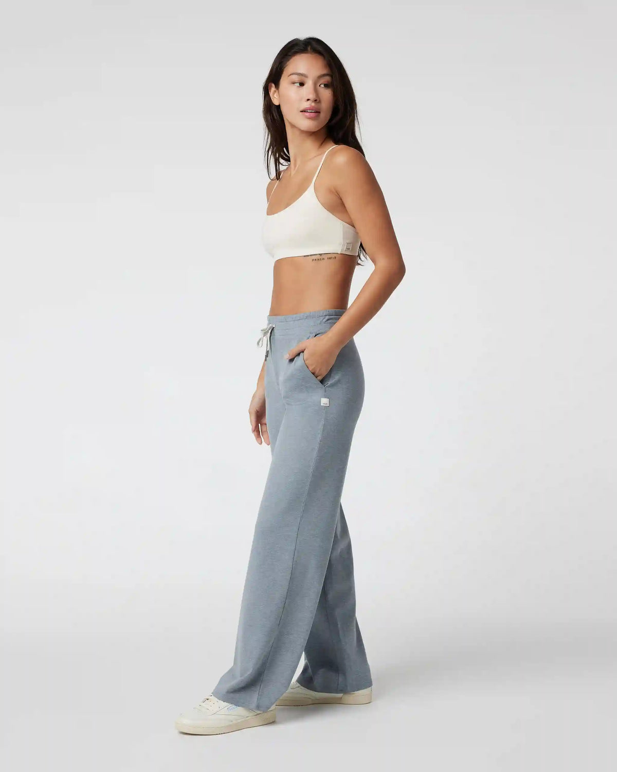 Halo Essential Wideleg Pant - Short | Mallorca Heather