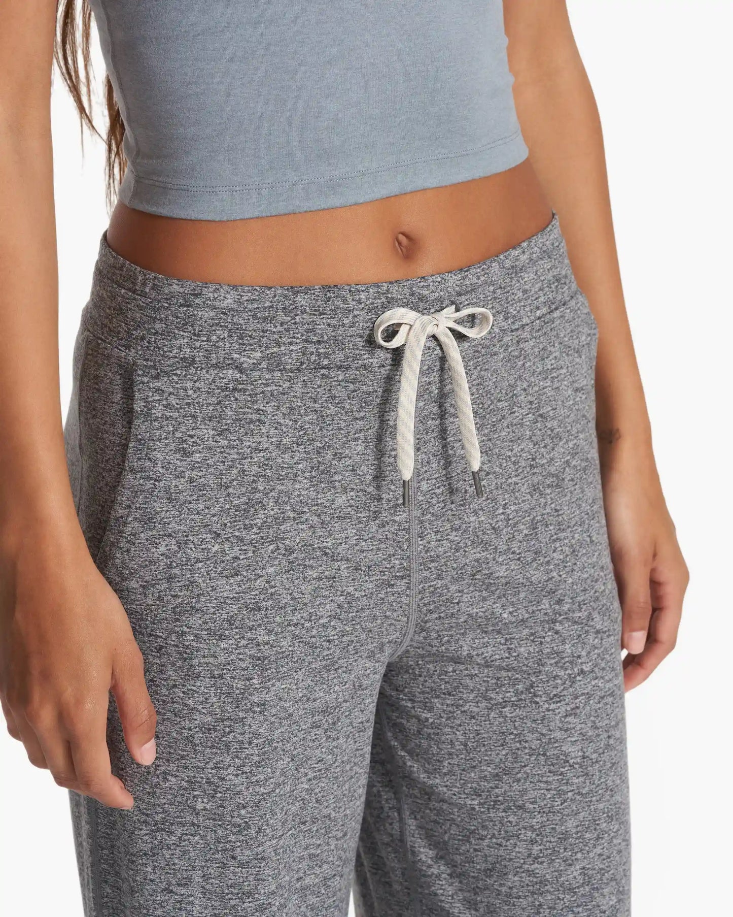 Halo Essential Wideleg Pant - Long | Heather Grey