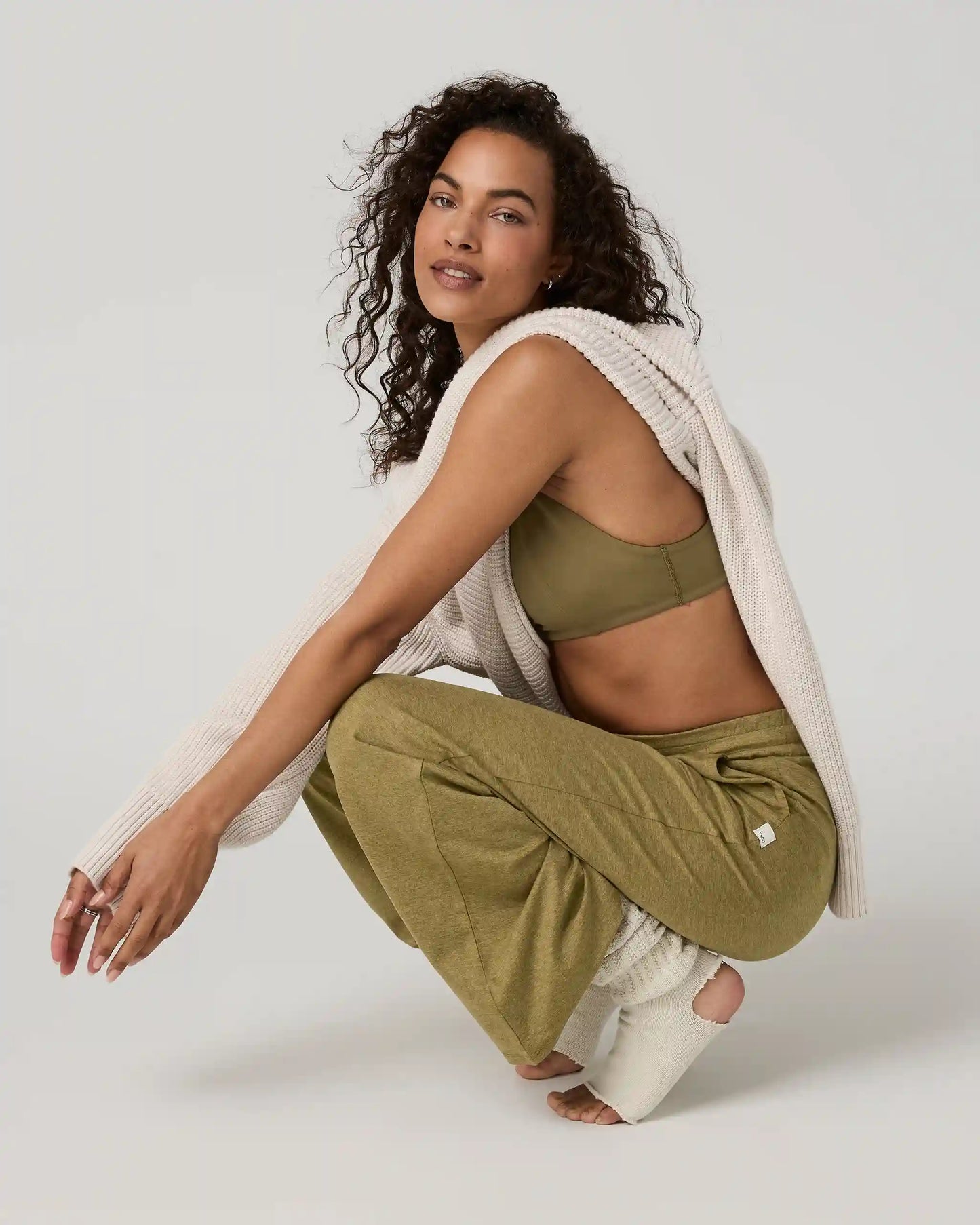 Halo Essential Wideleg Pant - Short | Saguaro Heather