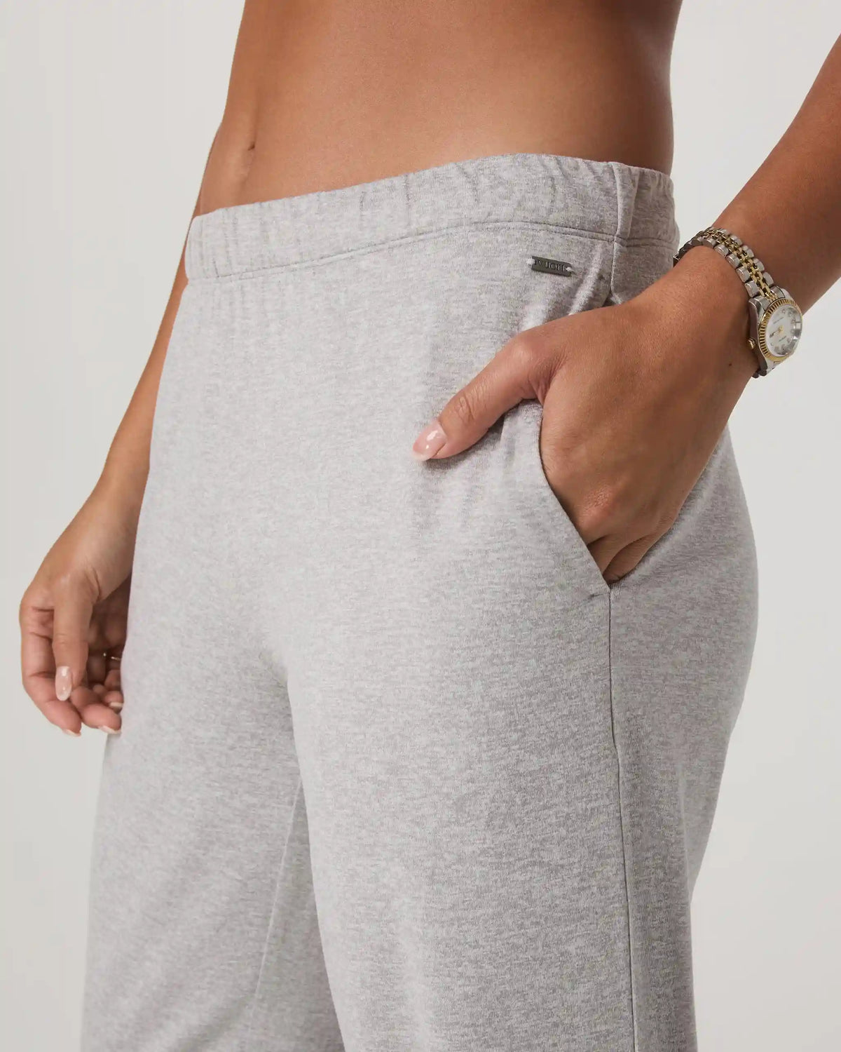 Halo Modern Straight Leg Pant-Short | Pale Grey Heather