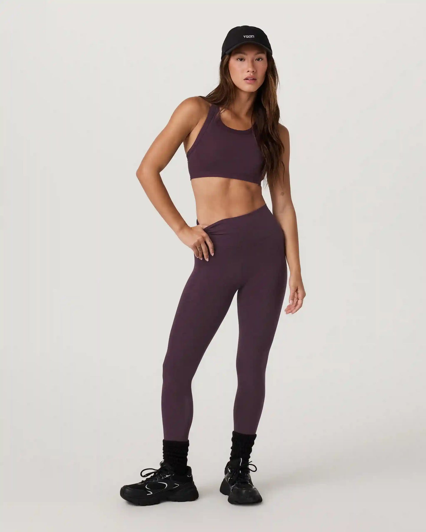 Clean Elevation Legging-Long | Raisin Heather