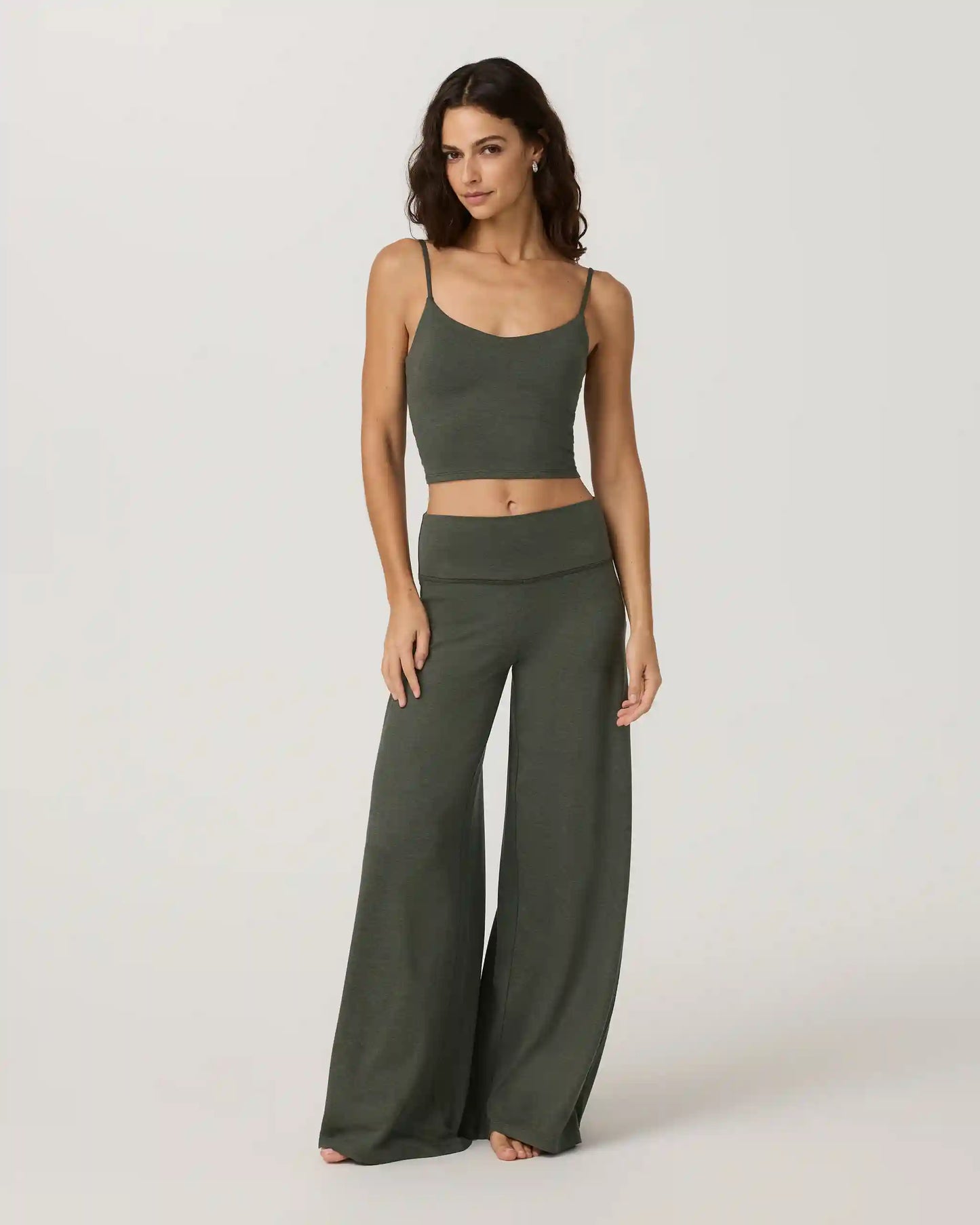 Halo Easy Wideleg Pant | Army Heather