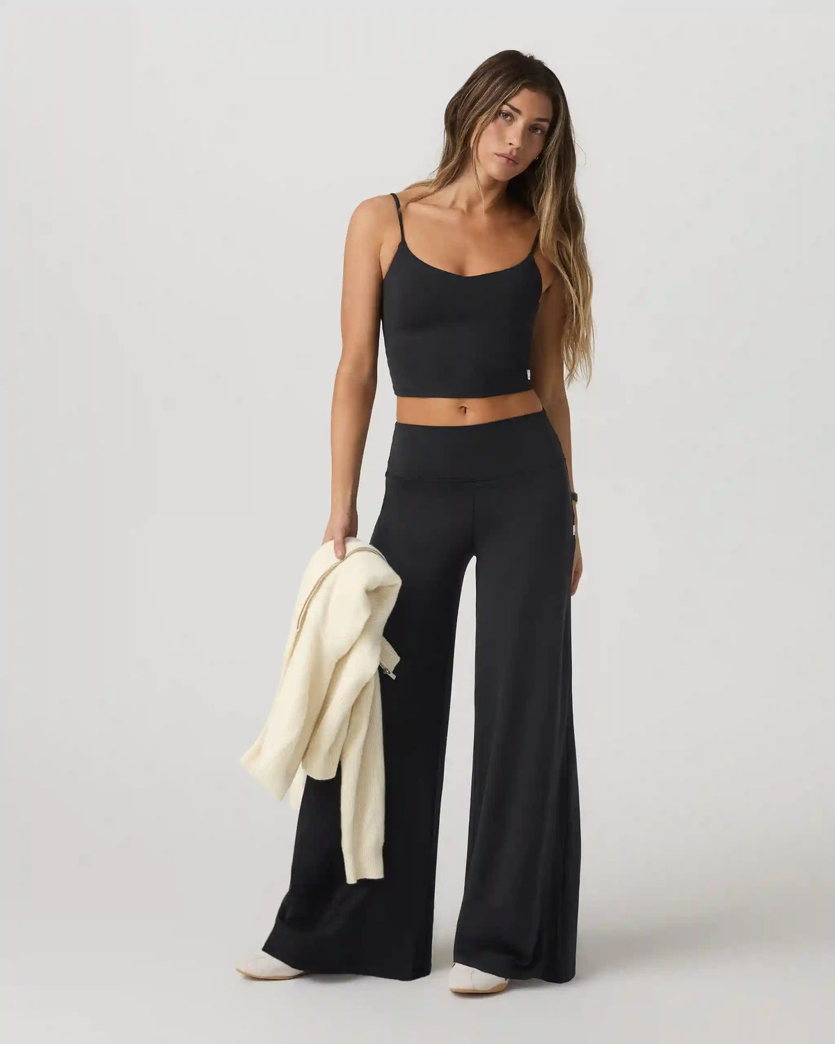 Halo Easy Wideleg Pant - Short | Solid Black