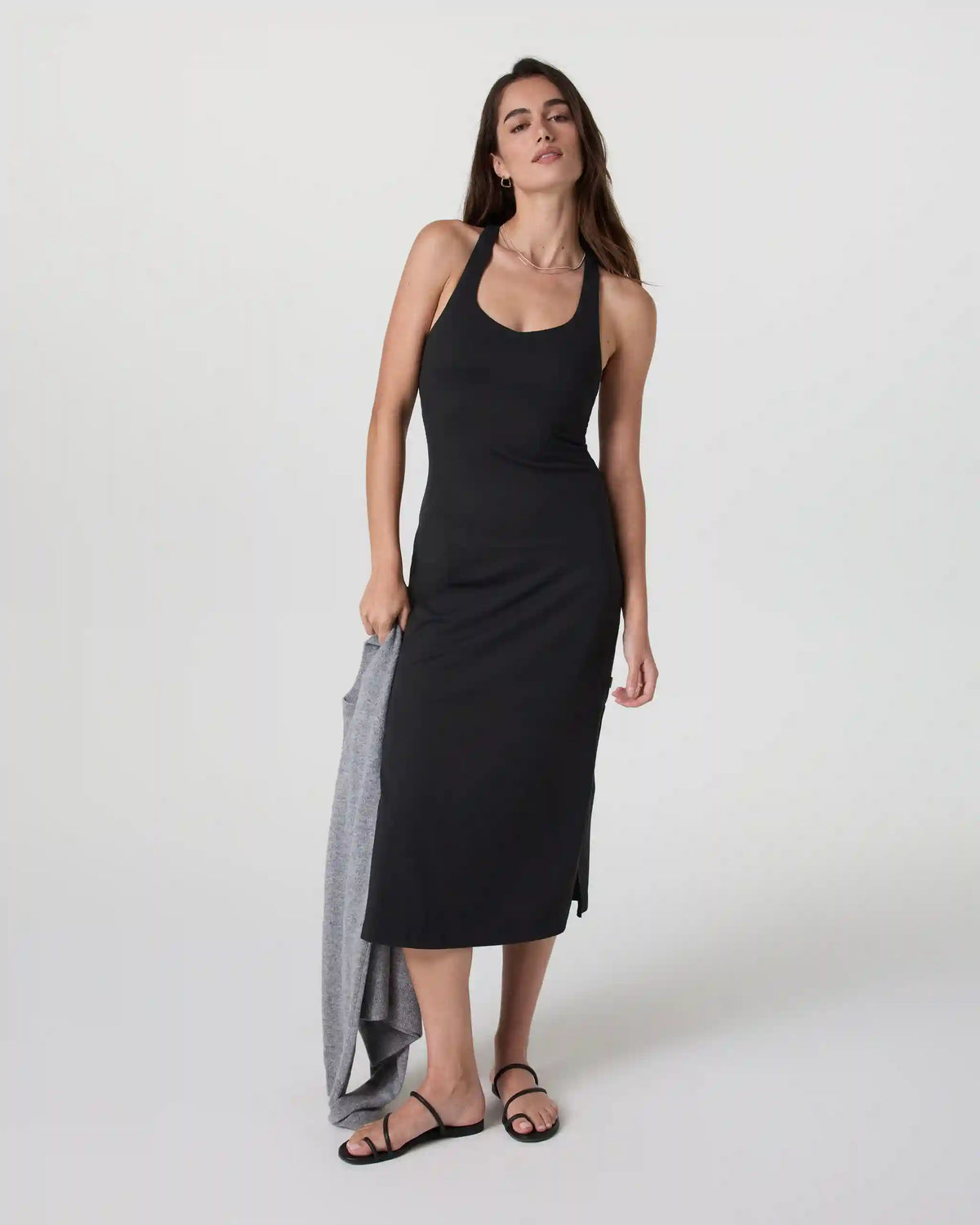 Halo Racerback Dress | Solid Black