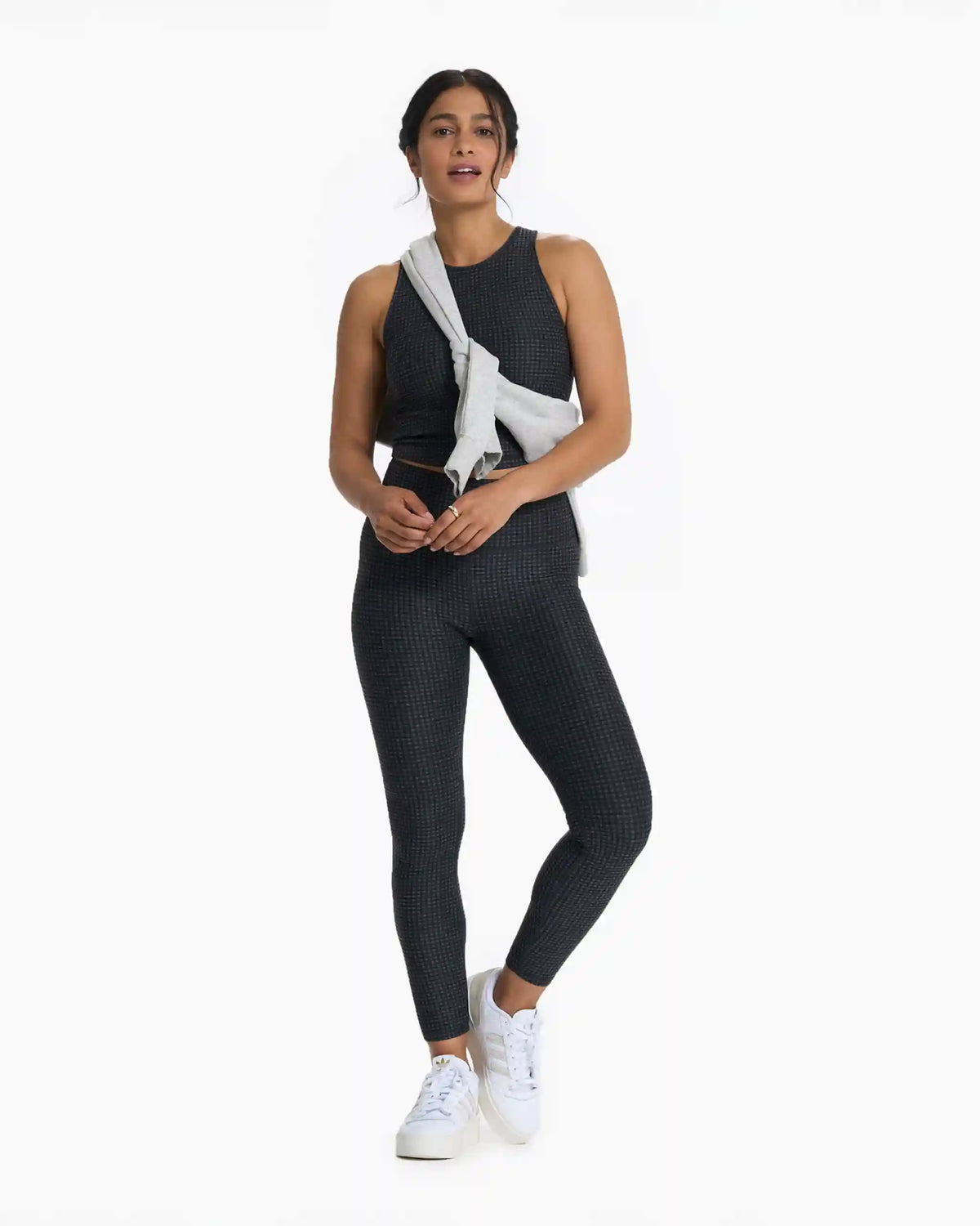 Clean Elevation Legging | Charcoal Heather Gingham
