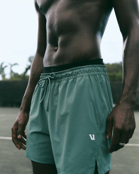 Crosscourt Short Unlined 5" | Dark Cyan