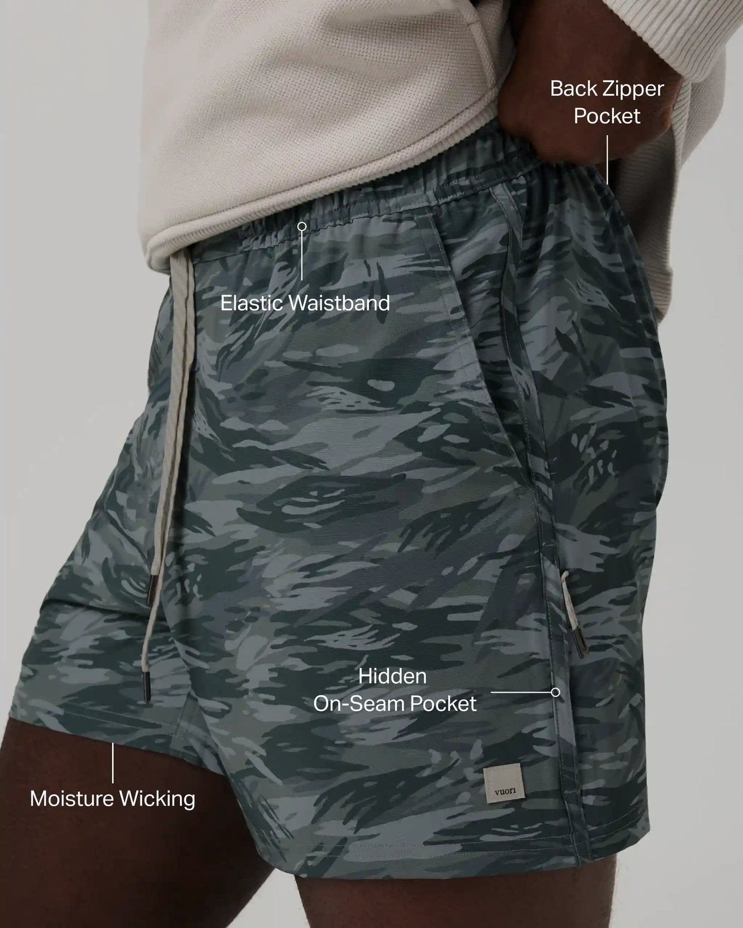 Banks Session Short Unlined 5" | Misty Blue Riptide Camo