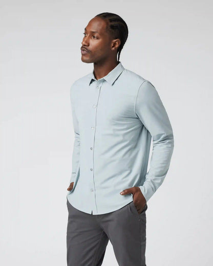 Long Sleeve Bridge Button Down | Chalk Blue