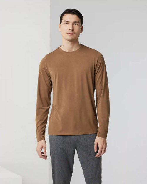Long Sleeve Current Tech Tee | Pecan