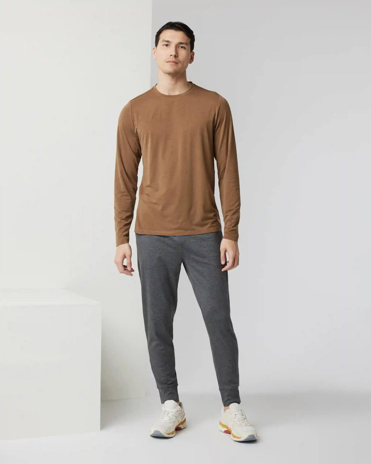 Long Sleeve Current Tech Tee | Pecan