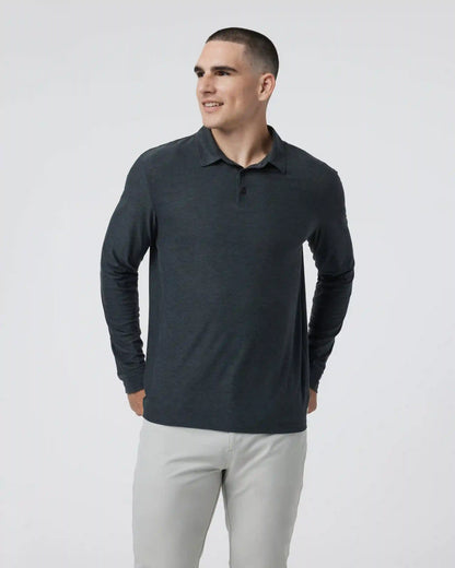 Long Sleeve Strato Tech Polo | Charcoal Heather