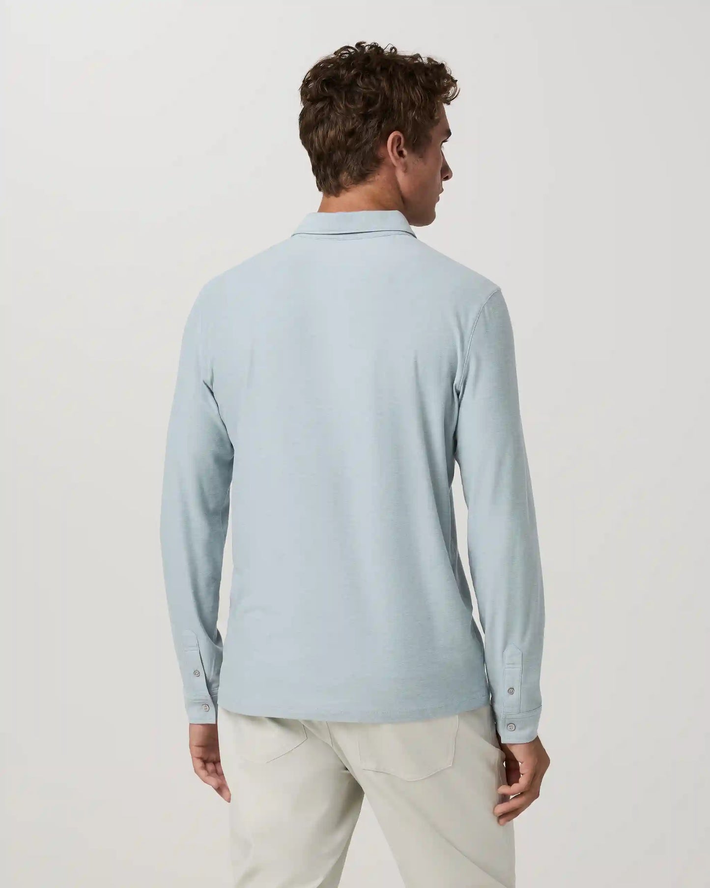 Long Sleeve Strato Tech Polo | Raindrop Heather