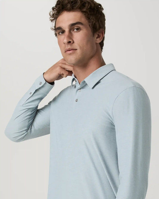 Long Sleeve Strato Tech Polo | Raindrop Heather