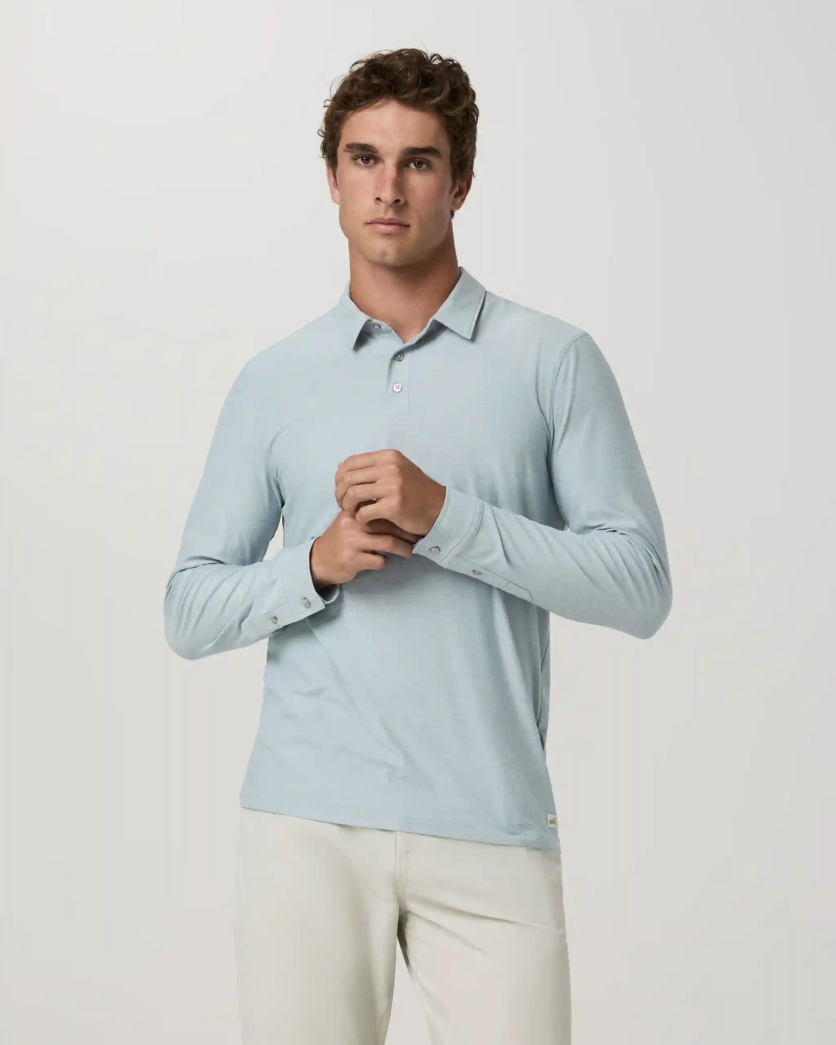 Long Sleeve Strato Tech Polo | Raindrop Heather