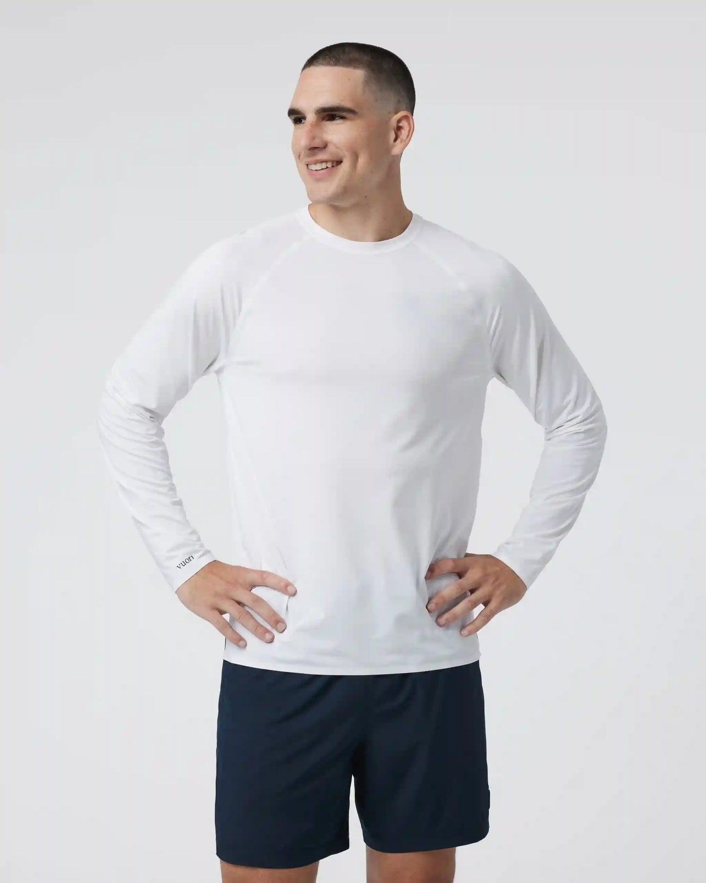 Long Sleeve Viewpoint Performance Tee | White