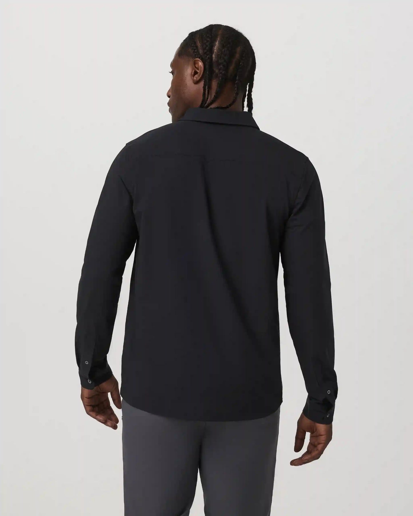 Long Sleeve Manhattan Button Down | Black