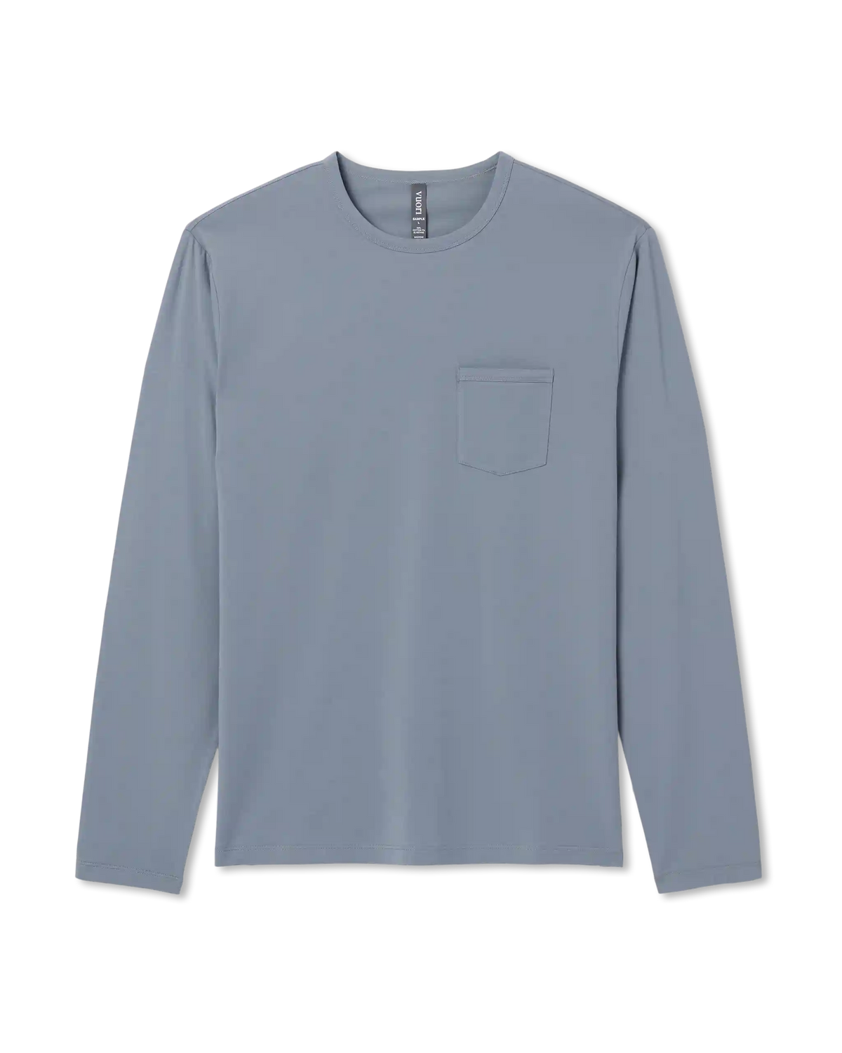 Long Sleeve Men's Feather Tee | Dusty Blue