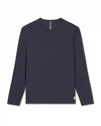 Long Sleeve Men's Feather Tee | Navy