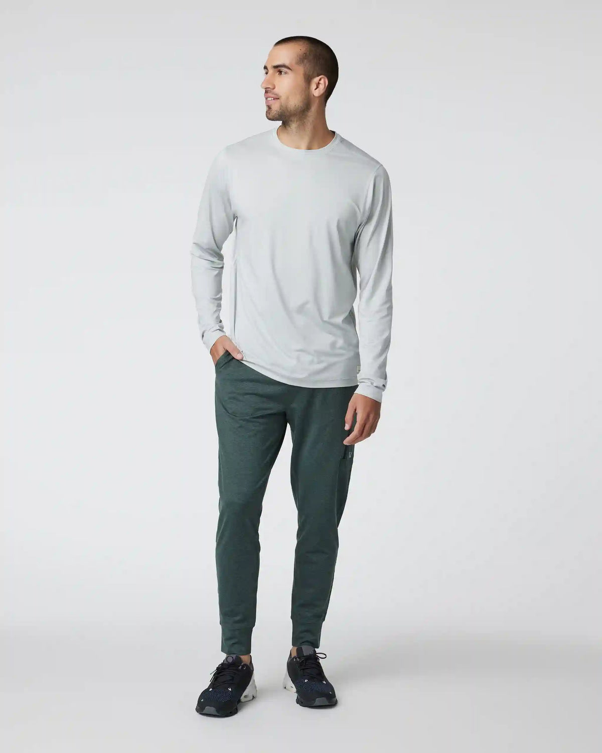 Long Sleeve Tradewind Performance Tee 2.0 | Sky Grey Heather