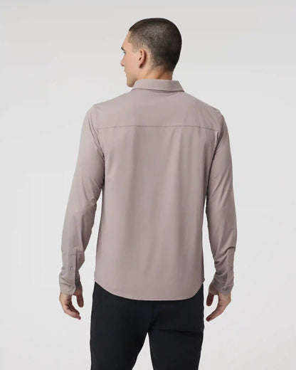 Long Sleeve TravelLite Button Down | Mocha