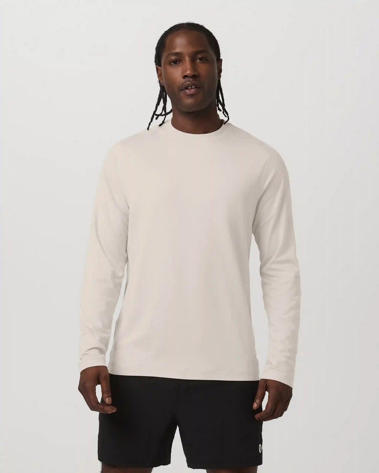 Long Sleeve Ponto Performance Tee | Oatmeal Heather