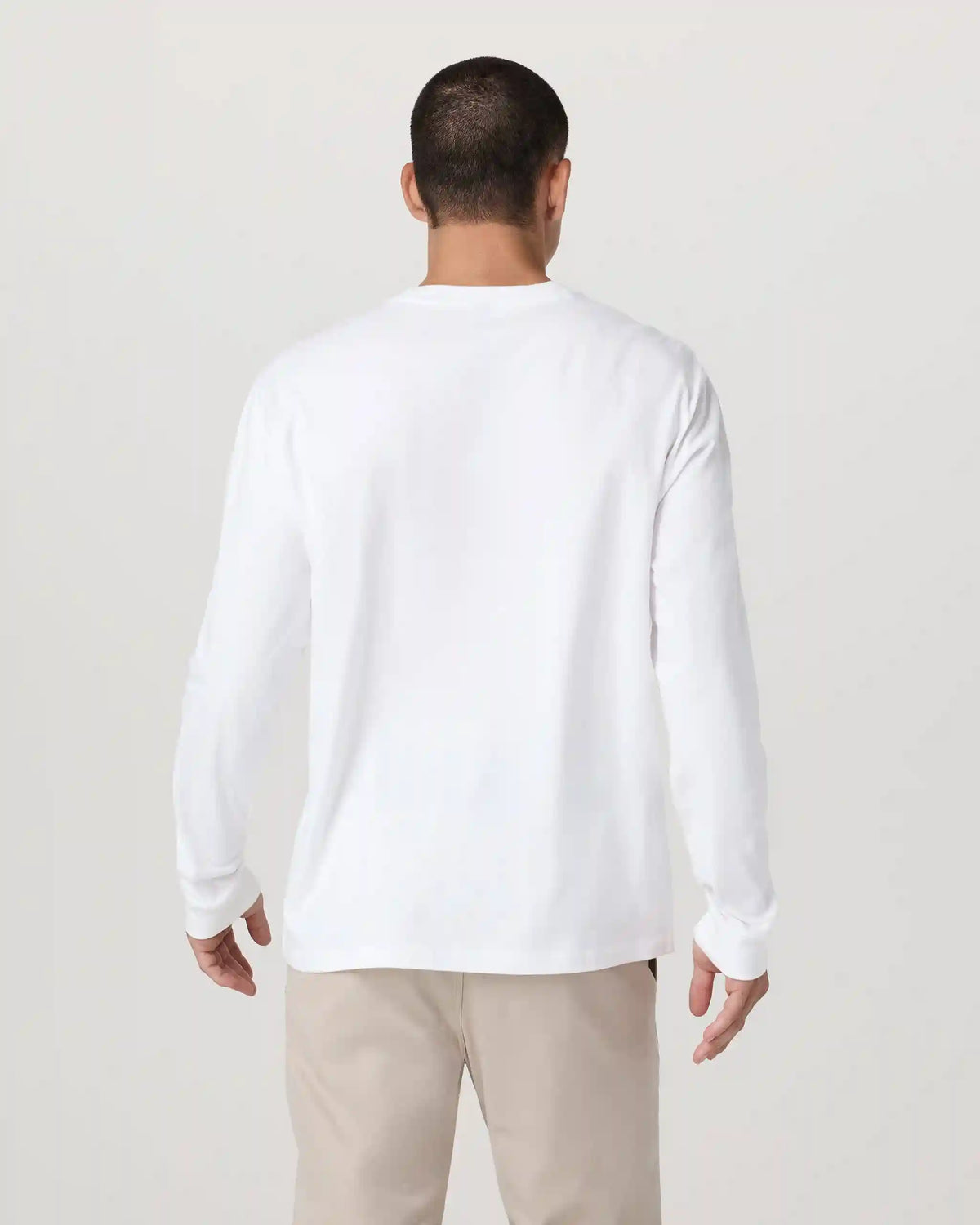 Long Sleeve Vuori Heavyweight Cotton Tee - Relaxed Fit | White