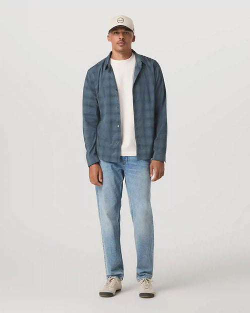 Long Sleeve Plaid Button Down Shirt | Abyss